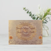 Invitations de mariage de tournesol rustique (Debout devant)