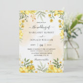 Invitations de mariage de tournesols rustiques (Debout devant)