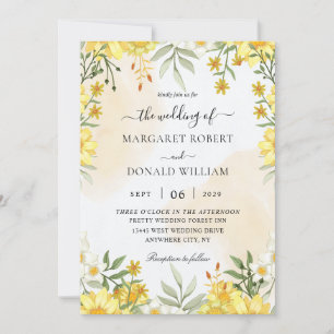 Invitations de mariage de tournesols rustiques