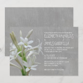 Invitations de mariage de Tuberose (Devant / Derrière)