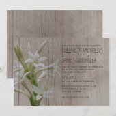 Invitations de mariage de Tuberose Rustique (Devant / Derrière)