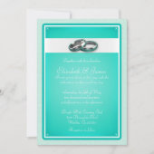 Invitations de mariage de turquoise (Devant)