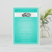 Invitations de mariage de turquoise (Debout devant)