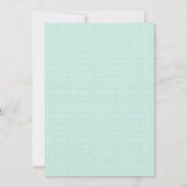 Invitations de mariage de turquoise (Dos)