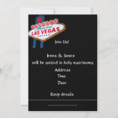 Invitations de mariage de Vegas (Dos)