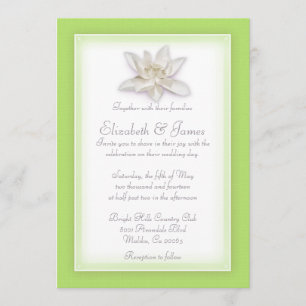 Invitations de mariage de vert de chaux