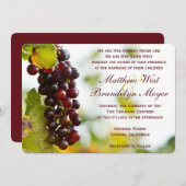 Invitations de mariage de vignobles de raisins (Devant / Derrière)