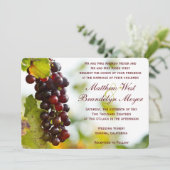 Invitations de mariage de vignobles de raisins (Debout devant)