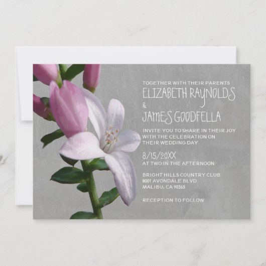 Invitations de mariage de Waxflower (Devant)