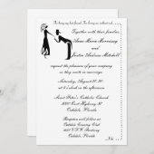 Invitations de mariage de Whimsicle Couple SILHOUE (Devant / Derrière)