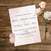 Invitations de mariage de Whispers roses