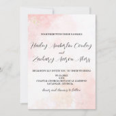 Invitations de mariage de Whispers roses (Devant)
