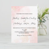 Invitations de mariage de Whispers roses (Debout devant)
