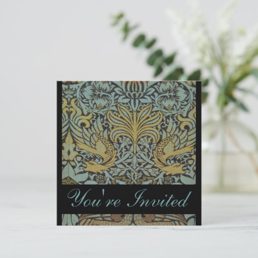 Invitations de mariage de William Morris Peacock (Debout devant)