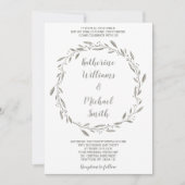 Invitations De Mariage De Wreath Pour Le Deuxième  (Devant)