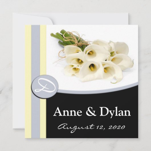 Invitations de mariage de zantedeschia (Devant)
