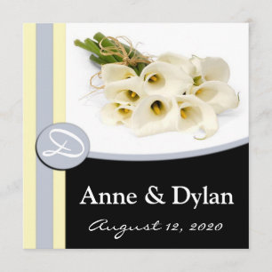 Invitations de mariage de zantedeschia