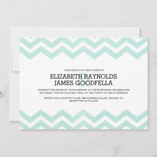 Invitations de mariage de Zigzag (Devant)