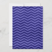 Invitations de mariage de zigzag de bleu marine (Dos)