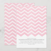 Invitations de mariage de zigzag de Chevron (Devant / Derrière)
