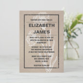 Invitations de mariage Décontractées Vintages (Debout devant)