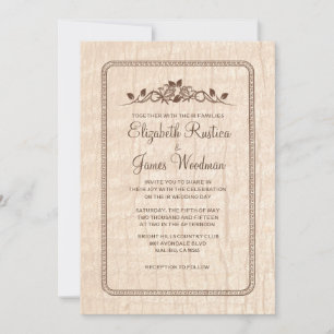 Invitations de mariage d'écorce dans l'arbre du pa