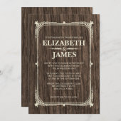 Invitations de mariage d'écorce rustique (Devant / Derrière)