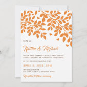 Invitations de mariage des arbres automnaux | Oran (Devant)