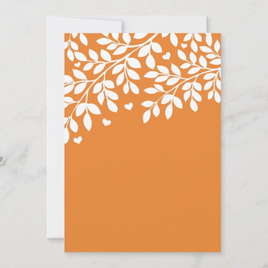 Invitations de mariage des arbres automnaux | Oran (Dos)