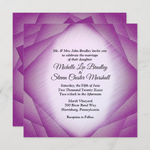 Invitations de mariage des calques violets