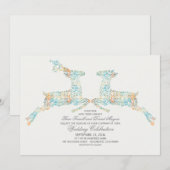 Invitations de mariage des cerfs de bois (Devant / Derrière)