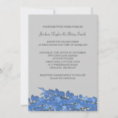 Invitations de mariage des Feuilles bleus (Devant)