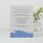Invitations de mariage des Feuilles bleus (Debout devant)