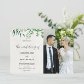 Invitations de mariage des feuilles d'arbre vert a (Debout devant)