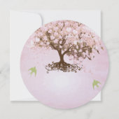 Invitations de mariage des feuilles de coeur rose  (Dos)