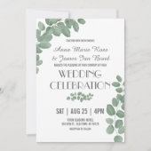 Invitations de mariage des Feuilles de l'Eucalyptu (Devant)