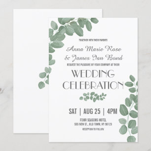 Invitations de mariage des Feuilles de l'Eucalyptu