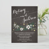 Invitations de mariage des Fleurs sauvages du bois (Debout devant)