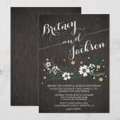 Invitations de mariage des Fleurs sauvages du bois (Devant / Derrière)