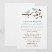 Invitations de mariage des Inséparables (Devant / Derrière)