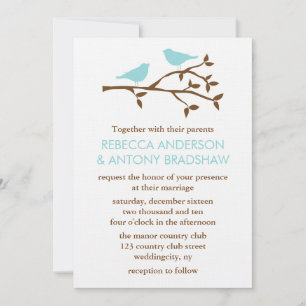 Invitations de mariage des Inséparables