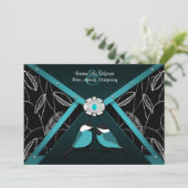 Invitations de mariage des Inséparables bleus de l (Debout devant)