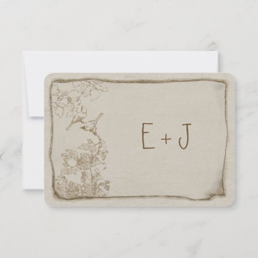 Invitations de mariage des Inséparables forestiers (Dos)