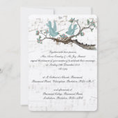 Invitations de mariage des Inséparables vintages (Devant)