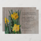 Invitations de mariage des jonquilles russes (Devant / Derrière)