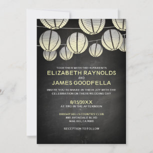 Invitations de mariage des lanternes