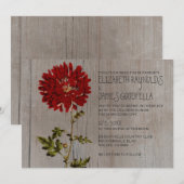 Invitations de mariage des mamans rustiques (Devant / Derrière)
