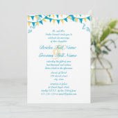 Invitations de mariage des mendiants bleus et jaun (Debout devant)