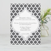 Invitations de mariage des Motifs gris marocains (Debout devant)