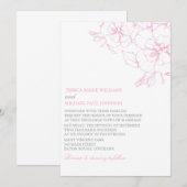 Invitations de mariage des Roses romantiques (Devant / Derrière)